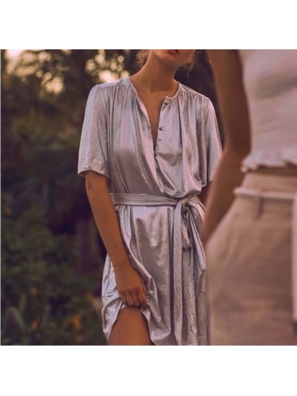 BNWT Sabina Musayev Silver Dress